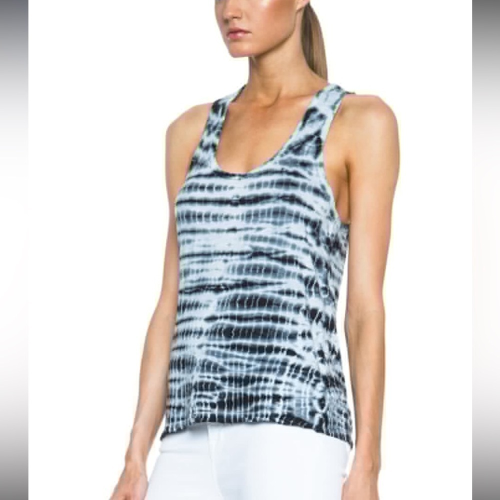 Proenza Schoulder black tye dye racerback tank top cotton 26373